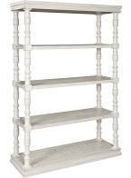 lot 38 image: Signature Design by Ashley, Dannerville Bookcase in White, A4000241- BRAND NEW - NO RESERVE