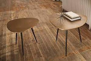 lot 24 image: Signature Design by Ashley, Shemleigh Accent Table - Set of 2 in  BlackBrass Finish, A4000238 - BRAND NEW - NO RESERVE