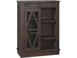 lot 26 image: Signature Design by Ashley,  Bronfield Accent Cabinet - Sliding Door - Brown, A4000135 - BRAND NEW - NO RESERVE