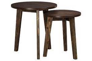 lot 29 image: Signature Design by Ashley, Clydmont Accent Tables - Set of Two in Brown, A4000233 - BRAND NEW - NO RESERVE