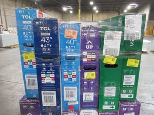 UNTOUCHED Wholesale Pallet of 40 43 50 & 55 Smart Ultra HD TVs - $ 3,389.64 RETAIL VALUE