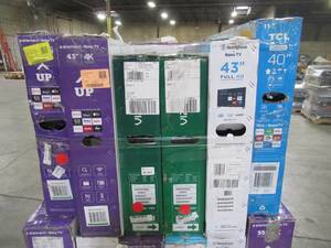 UNTOUCHED Wholesale Pallet of 40 43 50 & 55 Smart Ultra HD TVs - $ 3,539.64 RETAIL VALUE