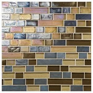 lot 165 image: 20 Sheets Daltile GH14 Pacific Blend Random Brick Mosaic