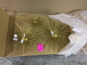 Spider Metal Antique Gold Metal Wall Art (3-Pack) by StyleCraft Customer Returns See Pictures&nbsp