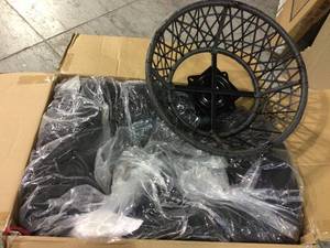 Papasan Chair with Black cushion and Black Frame by OSP Home Furnishings Customer Returns See Pictures&nbsp