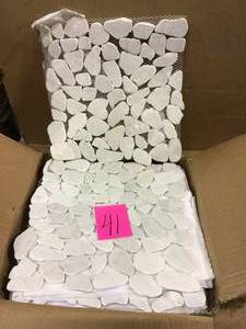 Emser Cultura 10-Pack White Natural Stone Border Tile (12-in x 12-in) Customer Returns See Pictures&nbsp