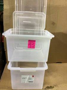 42 Qt. LetterLegal Size File Storage Box in Clear by IRIS Customer Returns See Pictures&nbsp