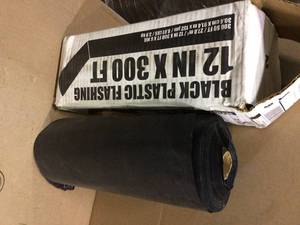 HUSKY 1 ft. x 300 ft. Black Flashing Plastic Sheeting Customer Returns See Pictures&nbsp