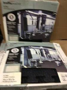 Black with Blue Flecks 18 in. x 18 in. x 0.3 in. Rubber GymWeight Room Flooring Tiles (14.32 sq. ft.) by TrafficMaster Customer Returns See Pictures&nbsp