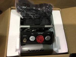 1 Gal. Portable Electric-Powered Silent Air Compressor by Husky Customer Returns See Pictures&nbsp