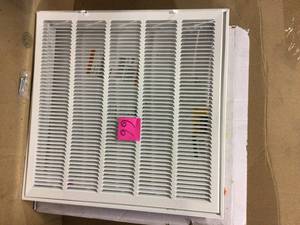 24 in. x 24 in. Steel Return Air Filter Grille in White by Everbilt&nbsp Customer Returns See Pictures&nbsp