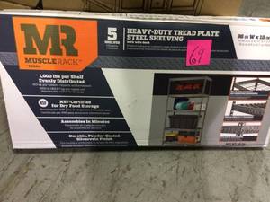 Silver 5-Tier Steel Garage Storage Shelving Unit (36 in. W x 72 in. H x 18 in. D) by Mucle Rack Customer Returns See Pictures&nbsp