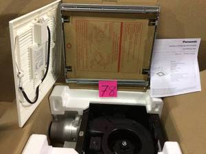 WhisperFit EZ 80110CFM Ceiling Bathroom Exhaust Fan, LED, Flex-Z Fast Bracket, 4 in. Duct w3 in. Adapter, ENERGY STAR Customer Returns See Pictures&nbsp