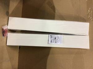 True Floating 5.5 in. x 36 in. x 2 in. White Pine Floating Decorative Wall Shelf with Brackets (Set of 2) Customer Returns See Pictures&nbsp