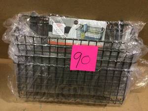 Vintage 7.5 in. x 15.25 in. x 5.5 in. Wall Mount Metal Basket in Industrial Gray Customer Returns See Pictures&nbsp