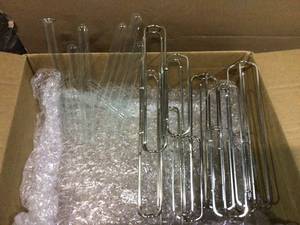 28 in. Wide Lavoisier Gold Stainless SteelGlass Hinged Flower Vases (Set of 10) Customer Returns See Pictures&nbsp