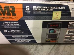 Silver 5-Tier Steel Garage Storage Shelving Unit (36 in. W x 72 in. H x 18 in. D) by Muscle Rack Customer Returns See Pictures&nbsp