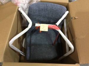 24 in. Harley Series in Navy Fabric with Metal Legs Bar Stool Customer Returns See Pictures&nbsp