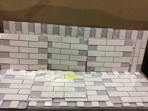 Retro Brick Bianco 11.57 in. x 11.3 in. x 6mm Matte Porcelain Mesh-Mounted Mosaic Tile (13.65 sq. ft.Case) by MSI Customer Returns See Pictures&nbsp
