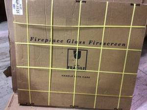 Alsip Medium Glass Fireplace Doors Customer Returns See Pictures&nbsp
