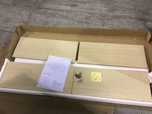 41.7 in. Steam Beech Wood 4-shelf Standard Bookcase with Storage Customer Returns See Pictures&nbsp