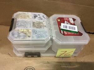 29-Compartments Small Parts Organizer Storage Bin Set, Clear and Black (4-Piece) by Husky Customer Returns See Pictures&nbsp