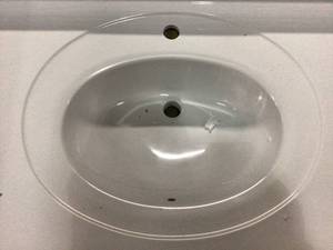 Design House 49 in. Single Faucet Hole Cultured Marble Vanity Top in Solid White with Solid White Basin