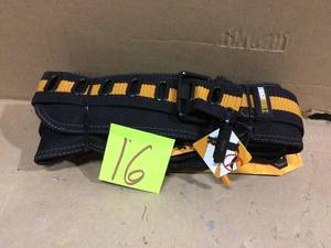lot 16 image: Padded Belt with Steel Buckle and Back Support, Black by TOUGHBUILT Customer Returns See Pictures 