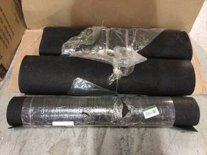 lot 42 image: Black 37 in. x 90 in. Exercise Equipment Mat (23.125 sq. ft.) by Apache Mills Customer Returns See Pictures 