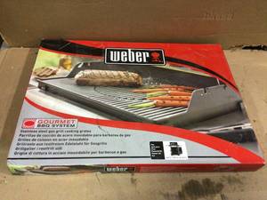 lot 51 image: Weber 7586 Gourmet BBQ System SmokefireSpirit 300 Stainless Steel Grates Customer Returns See Pictures 