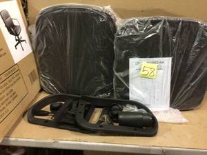 lot 58 image: 18.5 in. Width Standard Black Faux Leather Task Chair with Swivel Seat Customer Returns See Pictures 