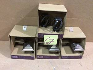 lot 67 image: Mix and Match 1 in. Swirl Cage Curtain Rod Finial Set in Gunmetal (2-Pack) Customer Returns See Pictures 