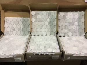 lot 87 image: Lot of Stone Mosaic Tiles not used see pictures not used