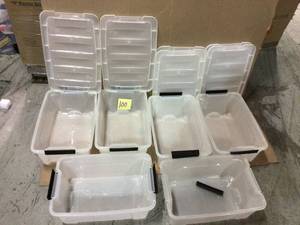 lot 100 image: Lot of Plastic Storage bins see pictures