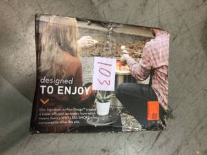 lot 103 image: Bonfire 19.5 in. x 14 in. Round Stainless Steel Bundle Wood Burning Backyard Fire Pit with Stand Included by Solo StoveCustomer Retrns See Pictures