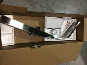 lot 105 image: 39 in. 2-Jet Easy Connect Shower Panel System in Stainless Steel with Rainfall Waterfall Shower Head and Shower Wand by AKDY Customer Returns See Pictures