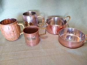 lot 39 image: Copper Pots and Mule Mugs