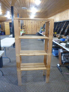 lot 16 image: 4 Tier Wooden Shelf