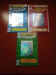 lot 111 image: 3 Spider-Man Anniversary Specials With Lenticular Covers