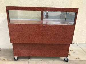 Lighted Display Case on Wheels