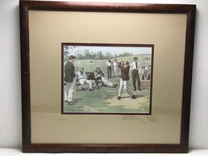 Vintage - Framed -&nbsp&nbspGolfing Print - A.B. Frost