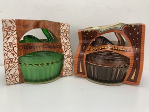 Vintage - &nbspGlass Covered Swan Dishes (2 Units)