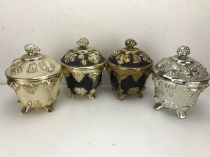 Vintage - &nbspGlass&nbspMetallic Covered Candy Bowls (4 Units)