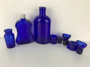 Vintage - Collection of Blue Glassware
