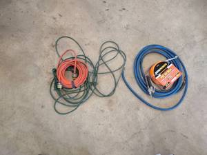 lot 62 image: Assorted Air Hoses & Extension Cord...