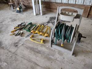 lot 79 image: Hose Reel, Sprinklers, & Garden Too...