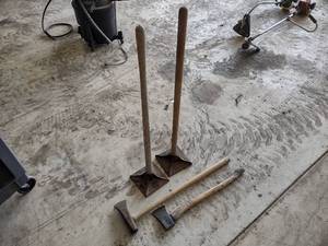 lot 81 image: (2) Tampers & (2) Axes...