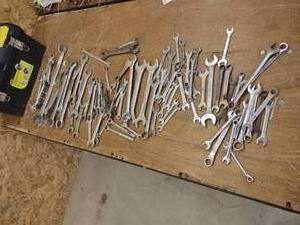 lot 247 image: Assorted Wrenches with Toolbox...
