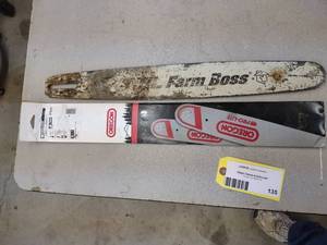 lot 135 image: (2) 20 Chain Saw Bars...