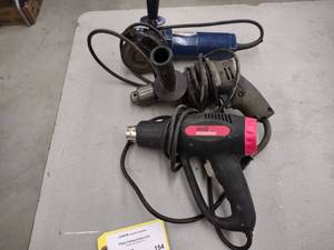 lot 154 image: Grinder, Drill, & Heat Gun...